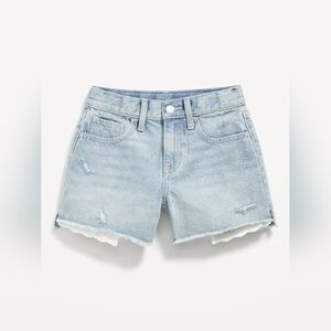 Old Navy #557260 High-Waisted Exposed Lace-Pocket Jean Shorts for Girls NWT